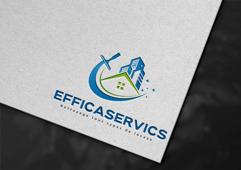 Effica Services Logo - A Logo for a cleaning Company based in France